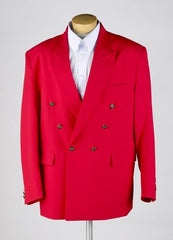 Men's RED Double Breasted Cheap Priced Blazer Jacket For Men JACKET