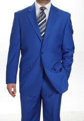 Men'S Two Button Dress Cheap Priced Business Suits Clearance Sale For Men Royal Blue Jacket Blazer + Pants