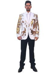 Men'S Shiny Sequin 2 Button Cheap Priced Designer Fashion Dress Casual Blazer For Men On Sale Gold ~ White Blazer ~ Sport Coat