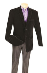 Black Big And Tall Blazers Clearance Cheap Priced Velvet Blazer / Sport Coat