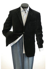 Big And Tall Men's Black Blazers Clearance Cheap Priced Velvet ~ Men's blazer Jacket / Sport Coat