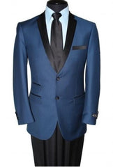 Men's Two Button Navy Blue Blazer Jacket