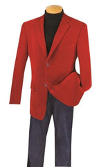 Big And Tall Blazers Clearance Cheap Priced Red Velvet ~ Velour Cheap Blazer Jacket For Men / Sport Coat