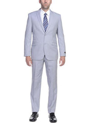 Men'S Slim Fit Suit - Fitted Suit - Skinny Suit Men'S Silver Grey Ticket Pocket 2 Button Cheap Priced Business Suits