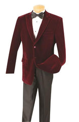 Cheap Priced Big And Tall Blazers Wine Clearance Velvet ~ Velour Blazer / Sport Coat