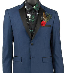 Blue Ultra Slim Fit Tuxedo 2 Buttons 2 Piece