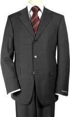 Charcoal Gray Side Vent Available In 2 Or 3 Buttons Style Regular Classic Cut Super 150'S - 100% Percent Wool Fabric Suit - Worsted Wool Business Suit