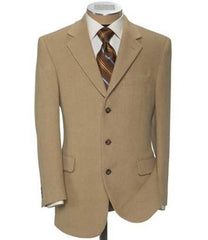 Tan - Beige Super 120's - 100% Percent Wool Fabric Suit - Worsted Wool Business Suit