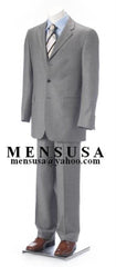 Double Vent Clowdy Light Gray Super 140'S Wool 3 Buttons Men'S Cheap Priced Business Suits Clearance Sale