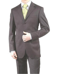 Charcoal Gray/Black -3 Button Super 150'S Three Buttons Style Suit