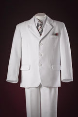 3 Button Fashion White Kids-Toddler-Boy Suits Perfect for toddler Suit wedding attire outfits