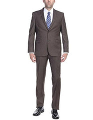 Men's Brown Slim Fitted Two-Piece Cheap Priced Business Suits