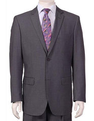 Men's Vitali  Authentic 2 Button Charcoal Slim Fit Suit - Color: Dark Grey Suit