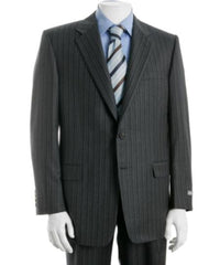 Men'S Two Button Charcoal Gray Multi Stripe ~ Pinstripe Cheap Priced Business Suits Clearance Sale