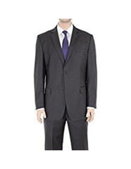 Men'S Solid Charcoal Gray 2 Button Regular Fit Suit (We Have More Braveman Suits Call 1-844-650-3963 To Order)