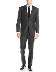 Men's Charcoal Grey 2 Button  Classic & Slim Fit Blend Suits