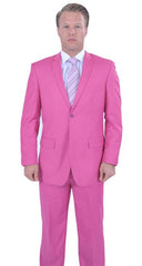 Colorful Fuchsia ~ Fuschia ~ Hot Pink Men'S Cheap Priced Business Suits Clearance Sale Jacket & Pants