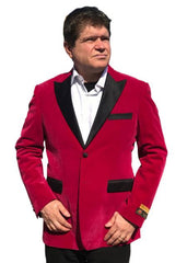 Men's Cheap Priced Velvet ~ Velour Clearance Fuchsia Big And Tall Blazers Blazer / Sport Coat