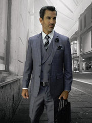 CALABRIA GREY Statement Suits Clothing Confidence Plaid Suit