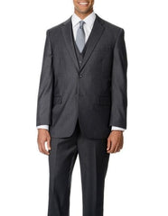 Brand: Caravelli Collezione Suit - Caravelli Suit - Caravelli italy Caravelli Men's 2 Button Grey 3 Piece Vested Suit