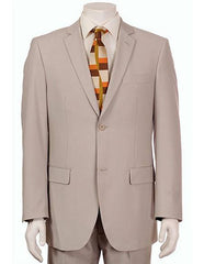 Men's Vitali  Authentic 2 Button Khaki Slim Fit Suit