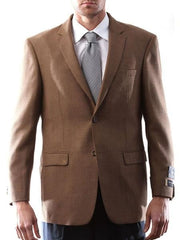 Brand: Caravelli Collezione Suit - Caravelli Suit - Caravelli italy moda Italia Style Light Brown Men's 2 Button Cashmere Sport Coat