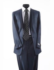 Tazio Brand Suit Men's 2 Button Dark Navy Blue Suit For Men Textured Pattern Suit