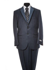 Men's Dark Navy 2 Button 2 Piece Suit - Dark Blue Suit Color