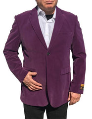 Alberto Nardoni Brand  Purple Velvet ~ Velour Blazer ~ Sport Coat Jacket Available Big Sizes