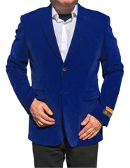 Alberto Nardoni Brand Royal Blue Velvet ~ Velour Men'S Blazer ~ Sport Coat Available Big Sizes