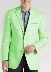 Men's Summer Classic Fit Sport Coat Apple Green - Mint Green Summer Blazer