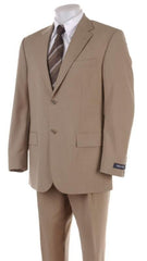 Men'S 2 Two Button Super 100'S HW0462 Coffe ~ Tan ~ Beige Business Summer 2 Piece Suits For Men Double Side Vent