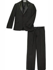 3 Pc Sating Collar Kids Sizes Black Tuxedo Suit Perfect for toddler Suit wedding  attire outfits