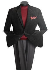 Men's 2 Button Classic Corduroy Cheap Priced Unique Dress Blazer Jacket For Men Sale Black