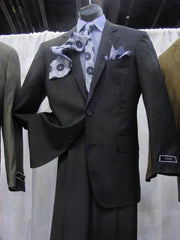 2 PC 2 Button Suit Luxurious Poly Rayon Charcoal Cheap Priced Business Suits Clearance Sale