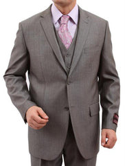 Men's Solid patterned 2 Button Front Closure Suit