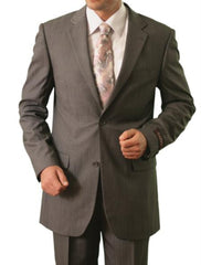 Men's 2 Button Front Closure Suit Grey