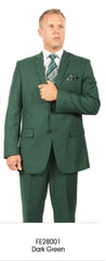 Men'S 2 Button Hunter ~ Dark Army Green ( Olive ) Suit