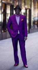 Ultra Smooth 2 Button Cheap Priced Business Suits Clearance Sale Purple