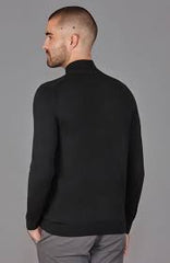 "Men's Silk Mock Turtleneck – Elegant & Professional Knitwear"