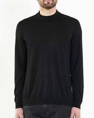 "Men's Silk Mock Turtleneck – Elegant & Professional Knitwear"