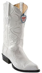 Wild West White Ostrich Leg Cowboy boots - Botas De Avestruz