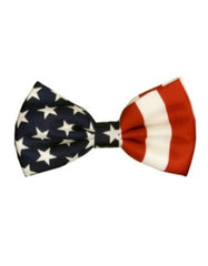 Men's White/Red/Blue American Flag Bowtie-Men's Neck Ties - Mens Dress Tie - Trendy Mens Ties