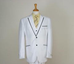 Men's Designed All White Suit For Men Two Button Tuxedos