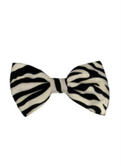 Men's Zebra Pattern Design White/Black Bow Ties-Men's Neck Ties - Mens Dress Tie - Trendy Mens Ties