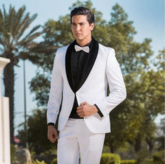 Men's White  Two Toned Tuxedo