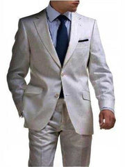 Mix And Match Suits Men'S & Boys Sizes Light Weight 2 Button Tapered Cut Half Lined Flat Front Linen Suit Vented Silver Men'S Suit Separate Any Size Jacket & Pants Perfect For Toddler Suit Wedding Attire Outfits