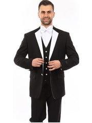 Men's 3 Piece  Slim Fit Black Tuxedo