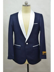 Men's Blazer  NavyBlue ~ White Tuxedo Dinner Jacket and Blazer Two Toned