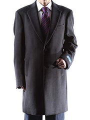 Men's Dress Coat Caravelli Long Jacket  2 Buttons Style Men's Carcoat ~Three Quarter Black Long Men's Dress Topcoat -  Winter coat